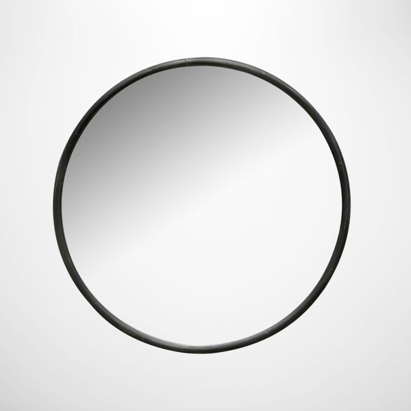 Iron Frame Round Wall Mirror