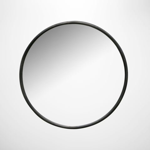 Iron Frame Round Wall Mirror