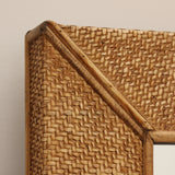 Bahama Floor Mirror with Rattan Frame