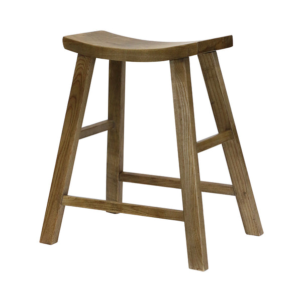 Scandi Elm Bar Stool Natural Ash Walnut