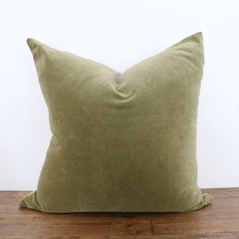 Sage Green Velvet Cushion Cover