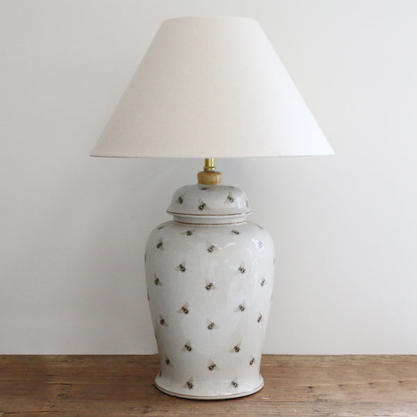 Abeille Crackled Ceramic Urn Lamp