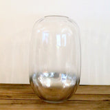 Silver Dipped Glass Vase