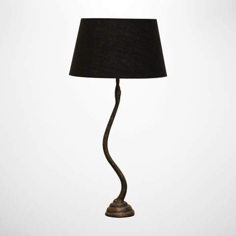 Colonial Snake Lamp Base in Antique Brass