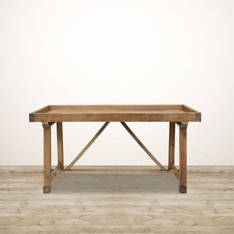 Devon Console in Recycled Pine with Cross Base