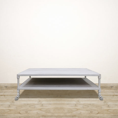 Havana Industrial Coffee Table in White Wash