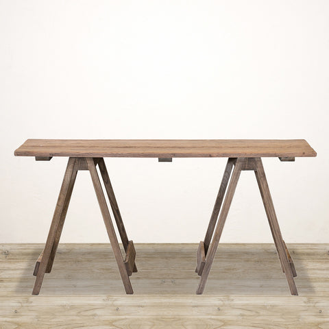 Riviera Trestle Desk in Recycled Pine