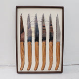 Laguiole Olive Wood Steak Knives Set of 6