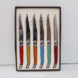 Laguiole Multicoloured Steak Knives Set of 6