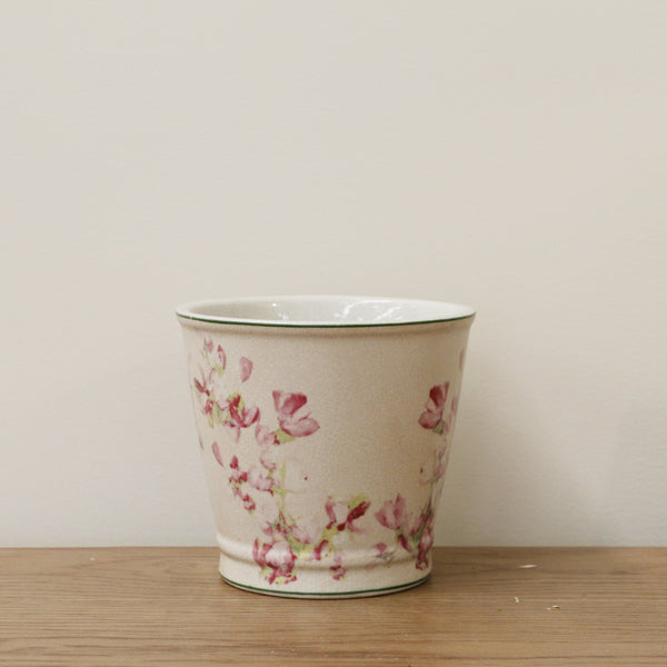 Magnolia Limone Crackled Planter 18cm