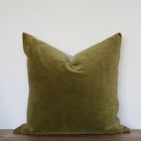 Olive Velvet Cushion Cover