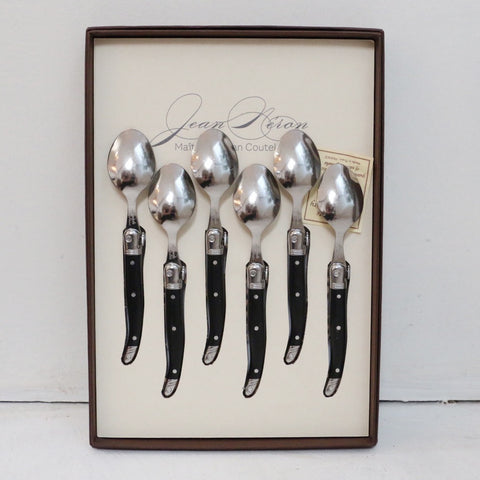 Laguiole Black Teaspoons Set of 6