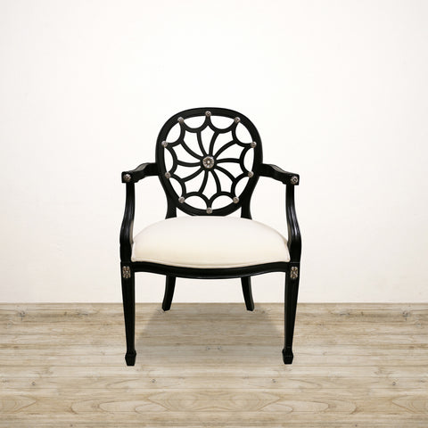 Spider Chair in Black & Silver