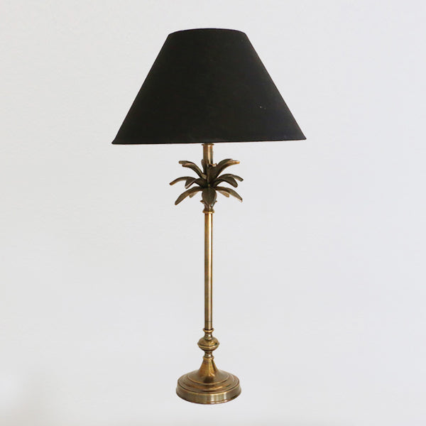 Caribbean Brass Finish Palm Lamp