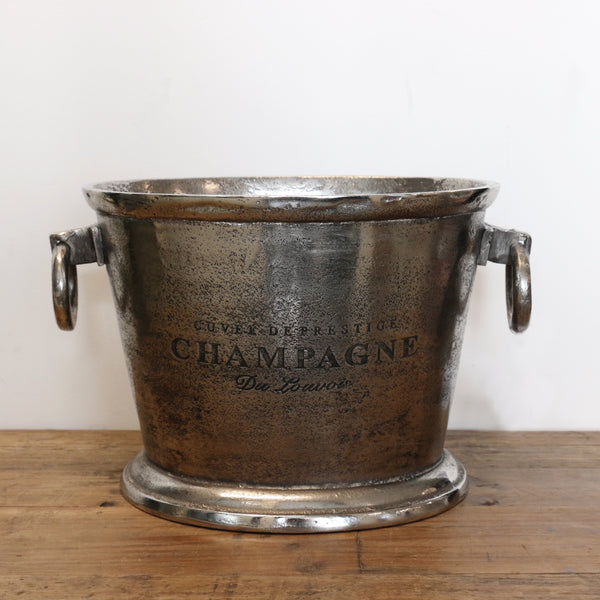 Long Island Oval Wine Bucket Ant Nickel