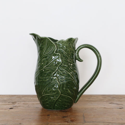 Green Vine Leaf Jug