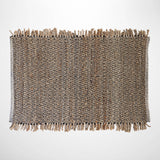 Herringbone Doormat in Black/Natural Jute