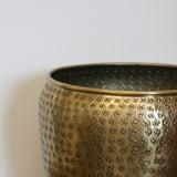 Ravello Brass Finish Planter | Medium