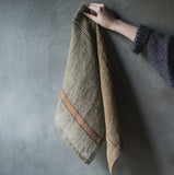 Libeco Marie Napkin in Green Stripe 42 x 42