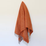 Wool Throw in Pumpkin Orange