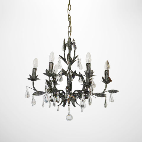 Fleurence Bambino Chandelier - Two Toned Taupe with Glass Crystals